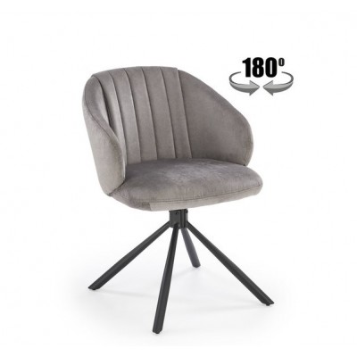 Стул HALMAR K533 серый/черный, поворотный